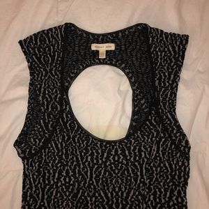 Black and white detailed dress